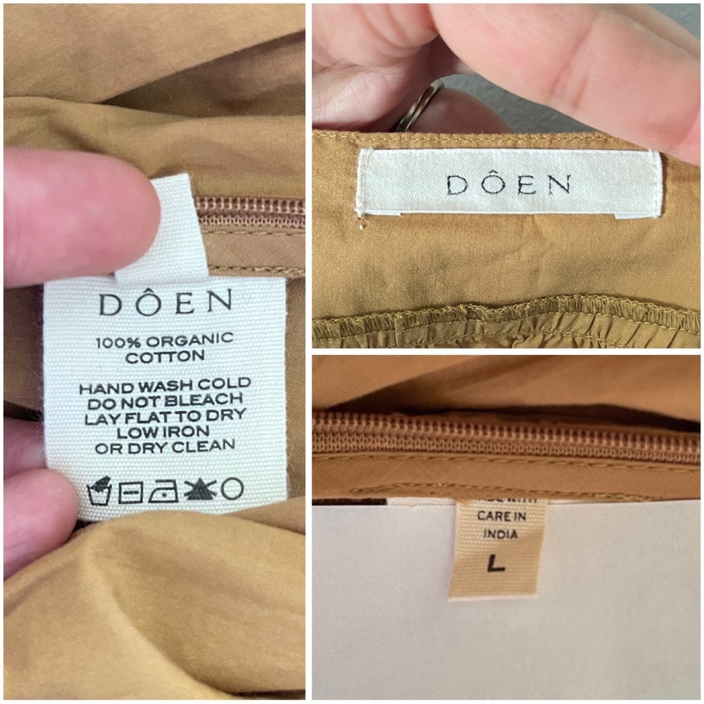 Doen A-Line Skirt in Mustard Brown - Picture 7 of 8